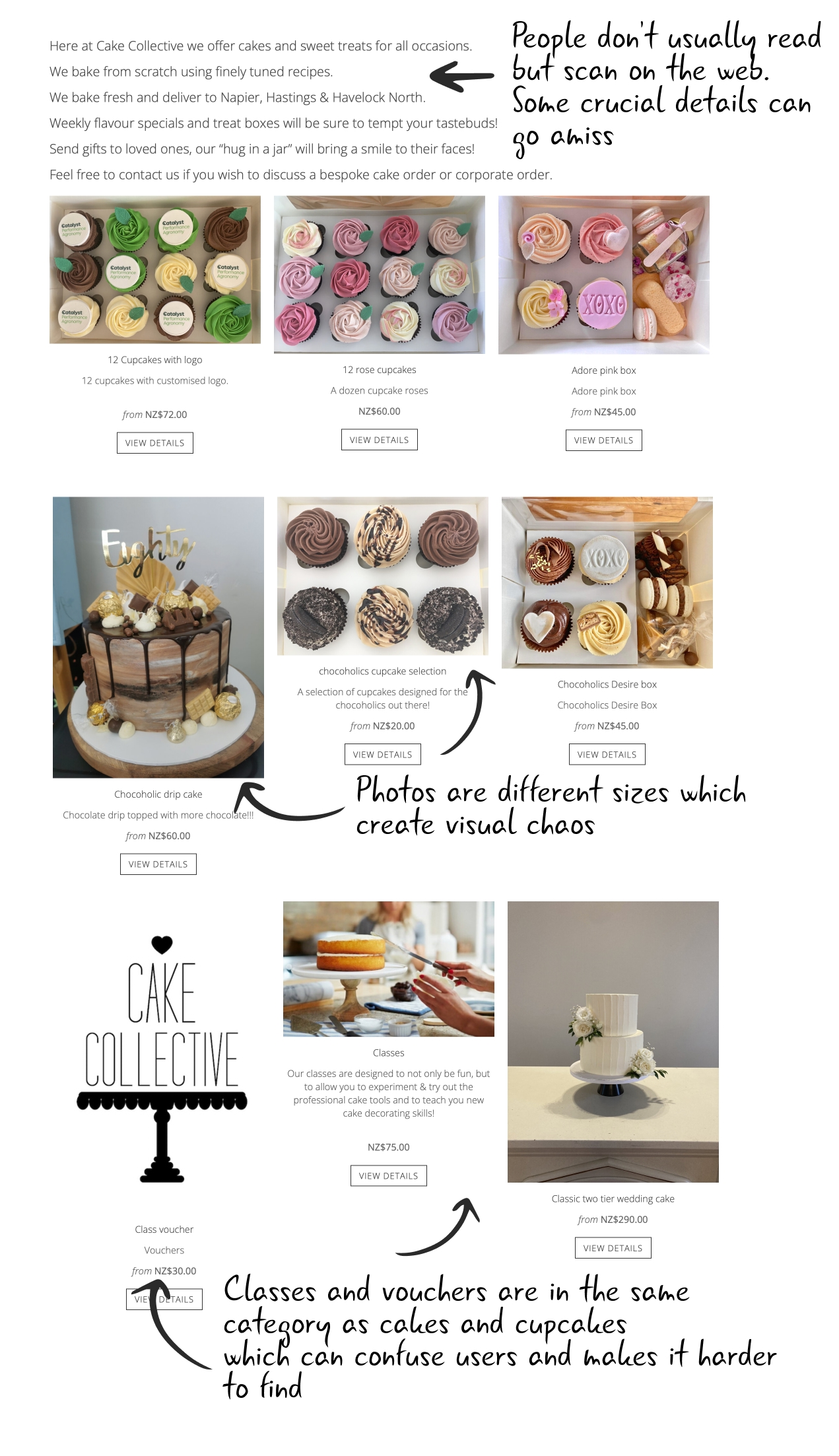 cake collective UX review