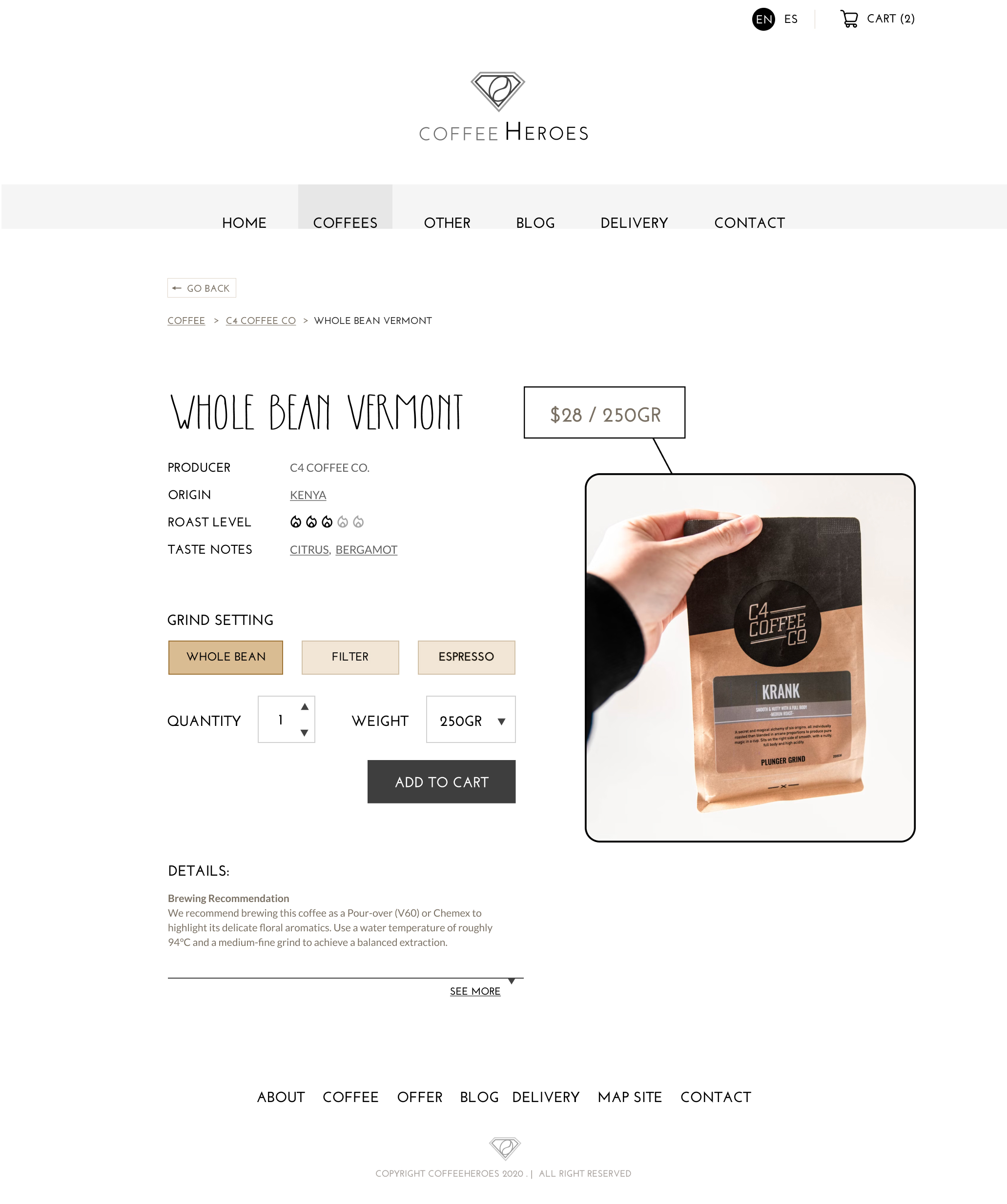 Coffee heroes website
