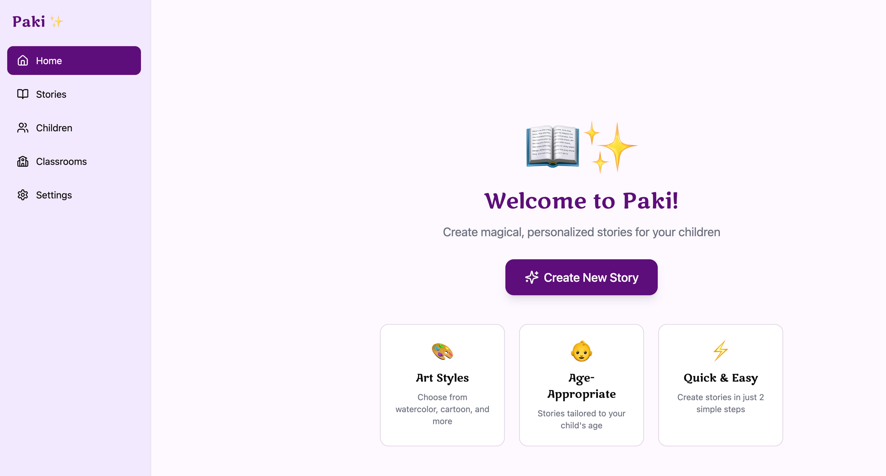 Paki - clickable prototype